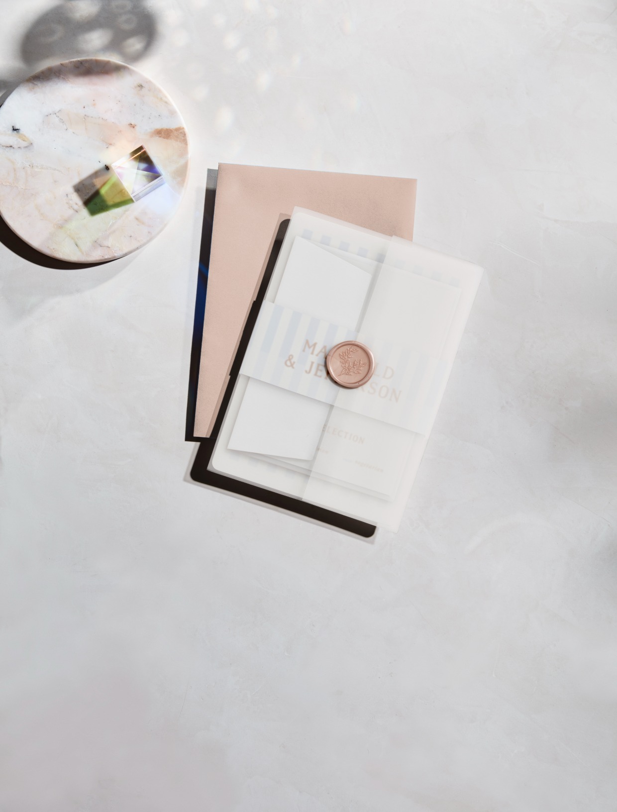 Pink wax seal from Minted