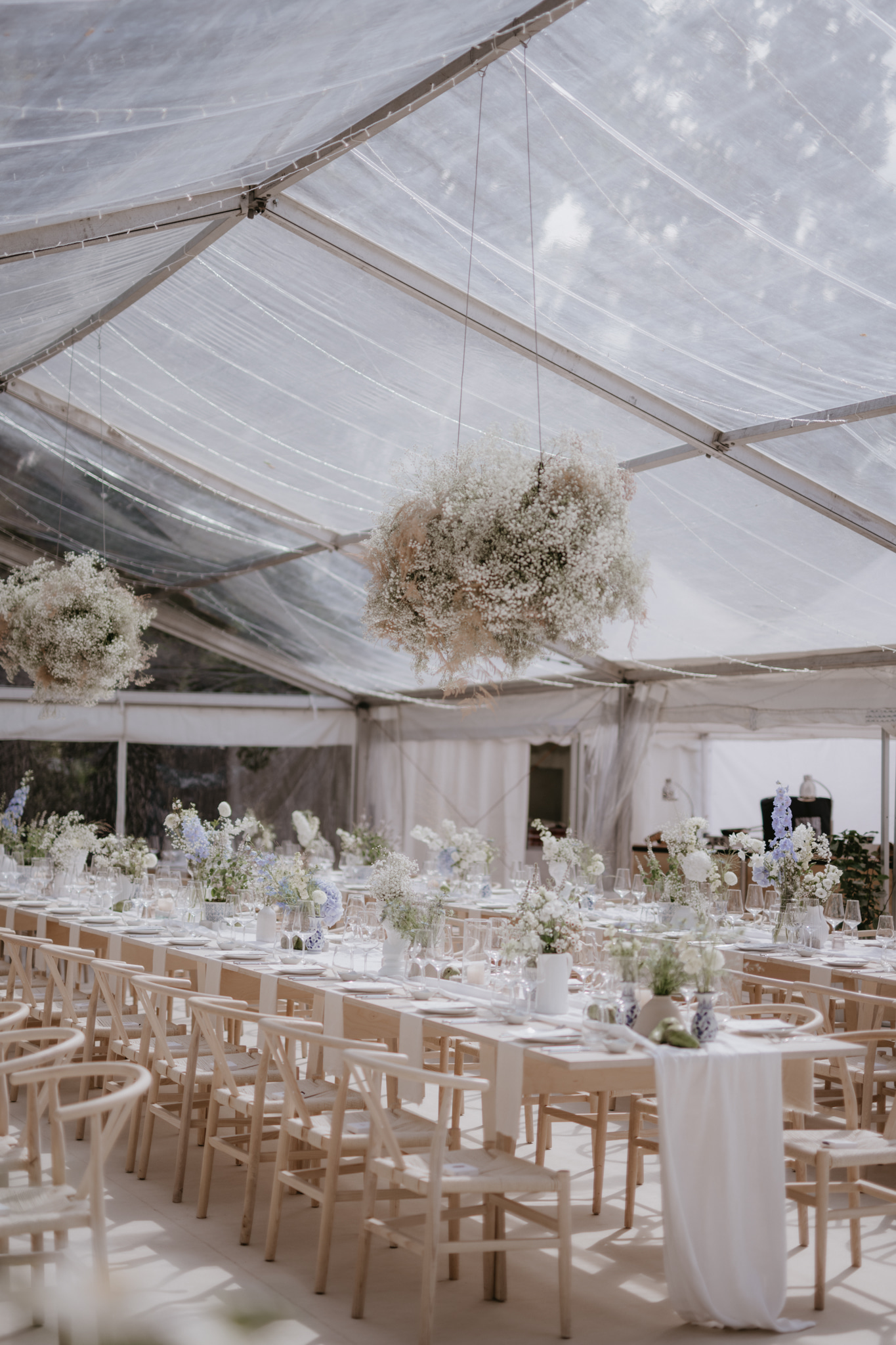 large clear wedding tent