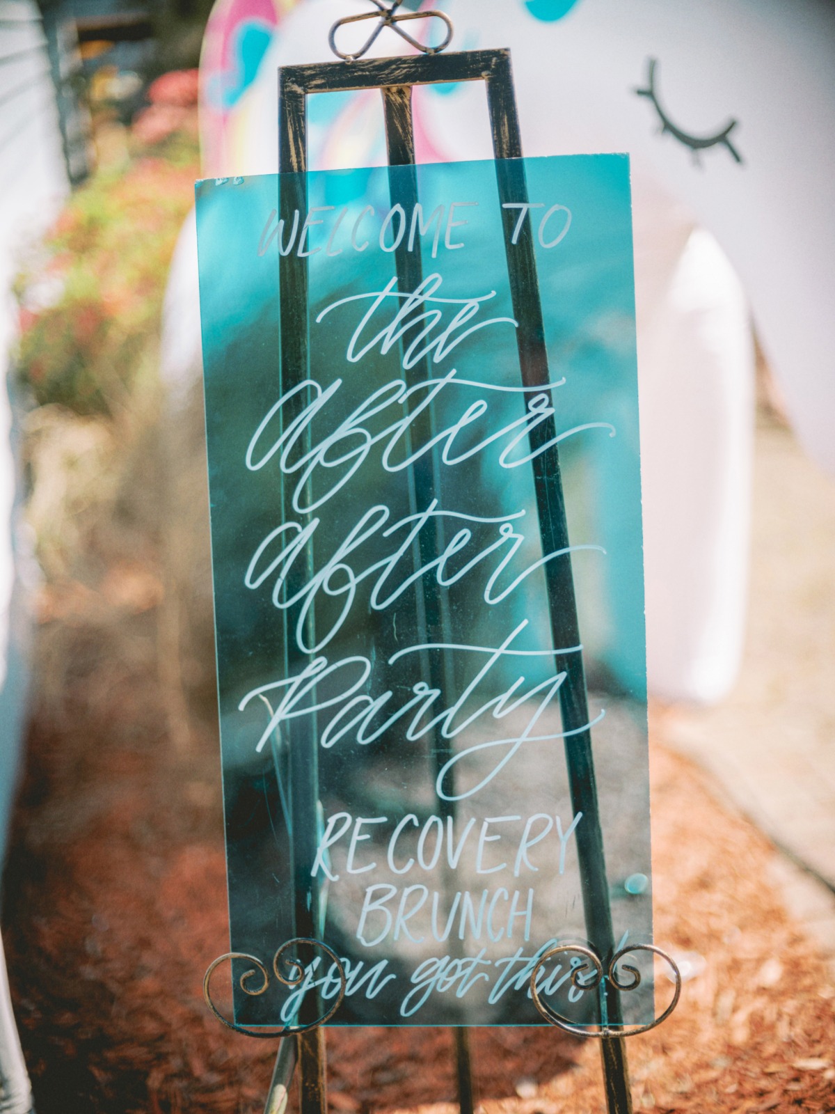 the wedding after party custom sign