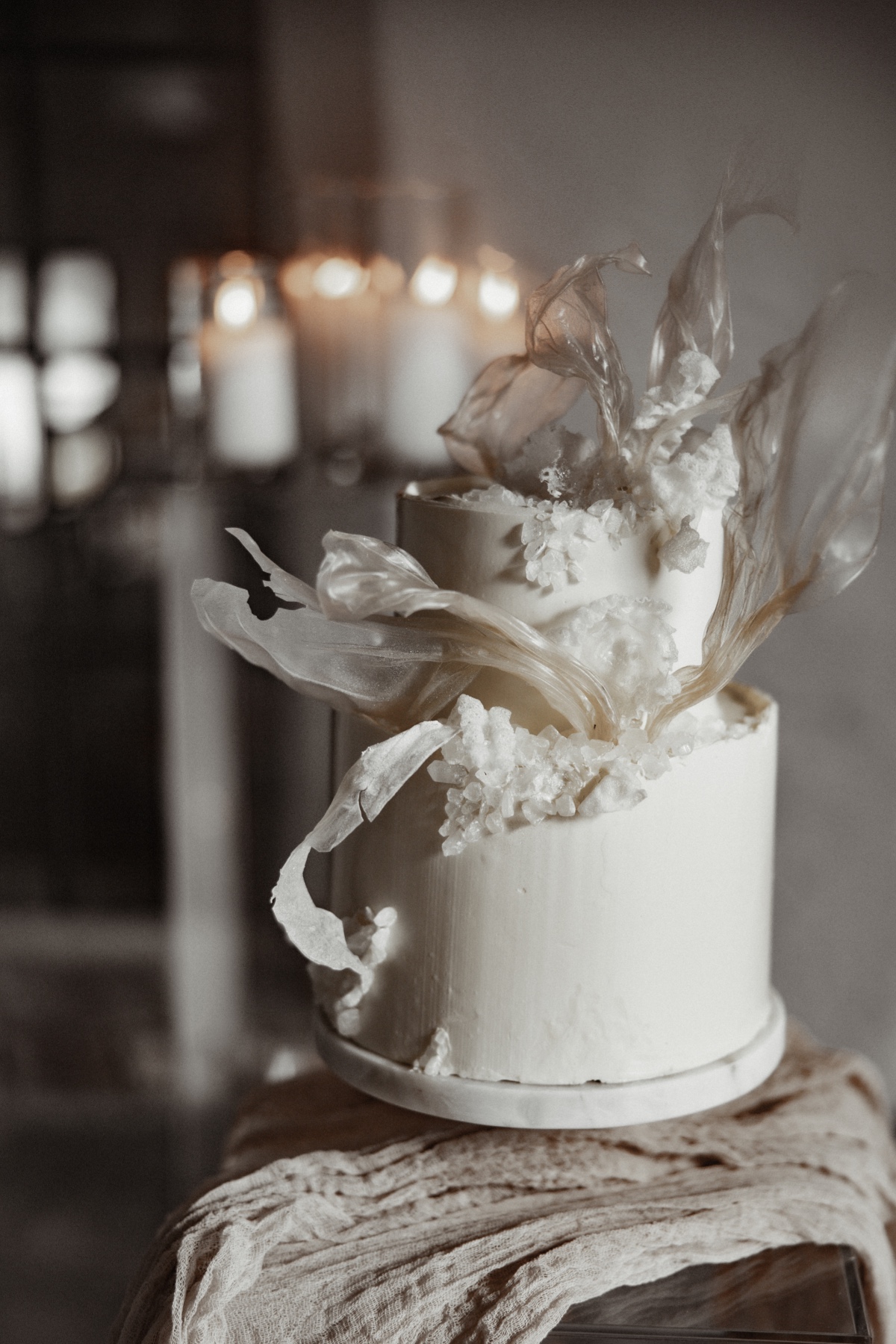 shades of white wedding cake