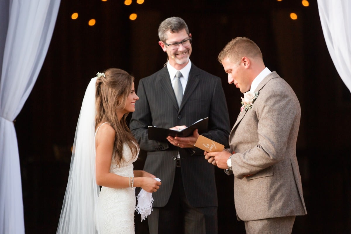 Virginia bride and groom vows