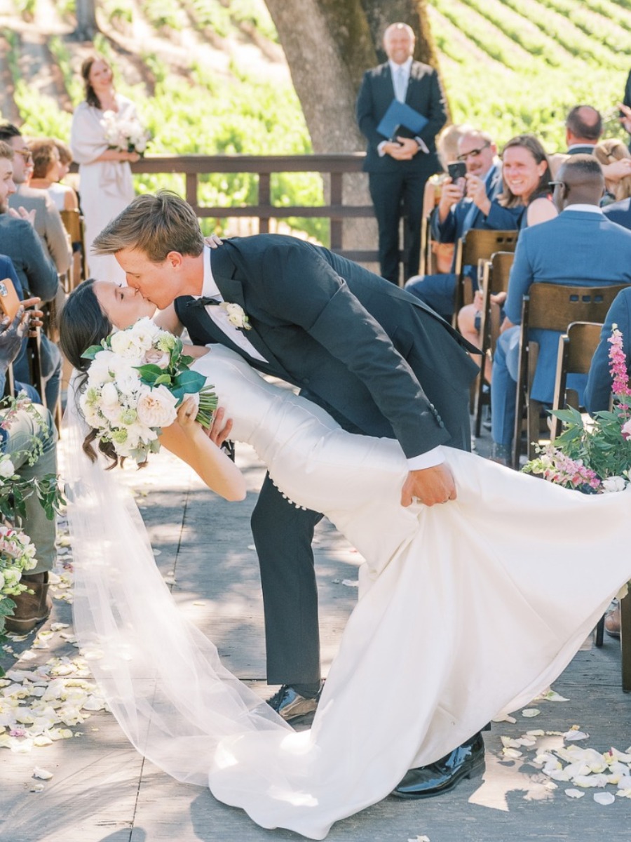 This California couple held their wedding at BR Cohn Vintage Winery