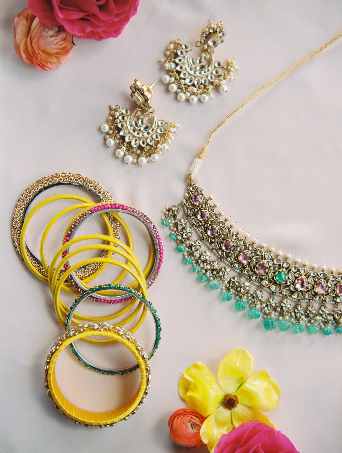 colorful wedding jewelry
