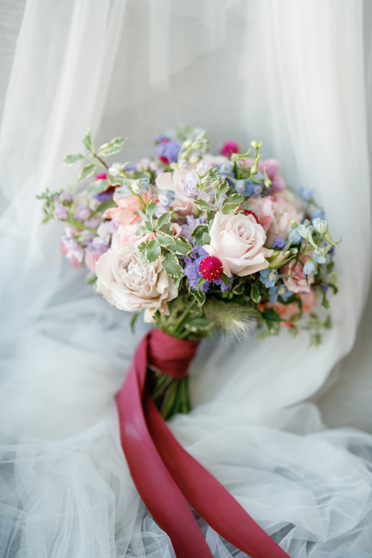 pink, lavender and magenta bouquet