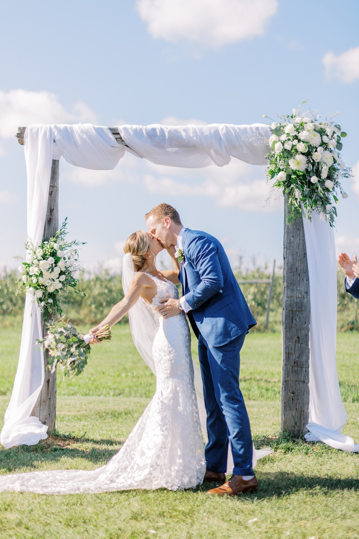 simple wedding ceremony floral arches