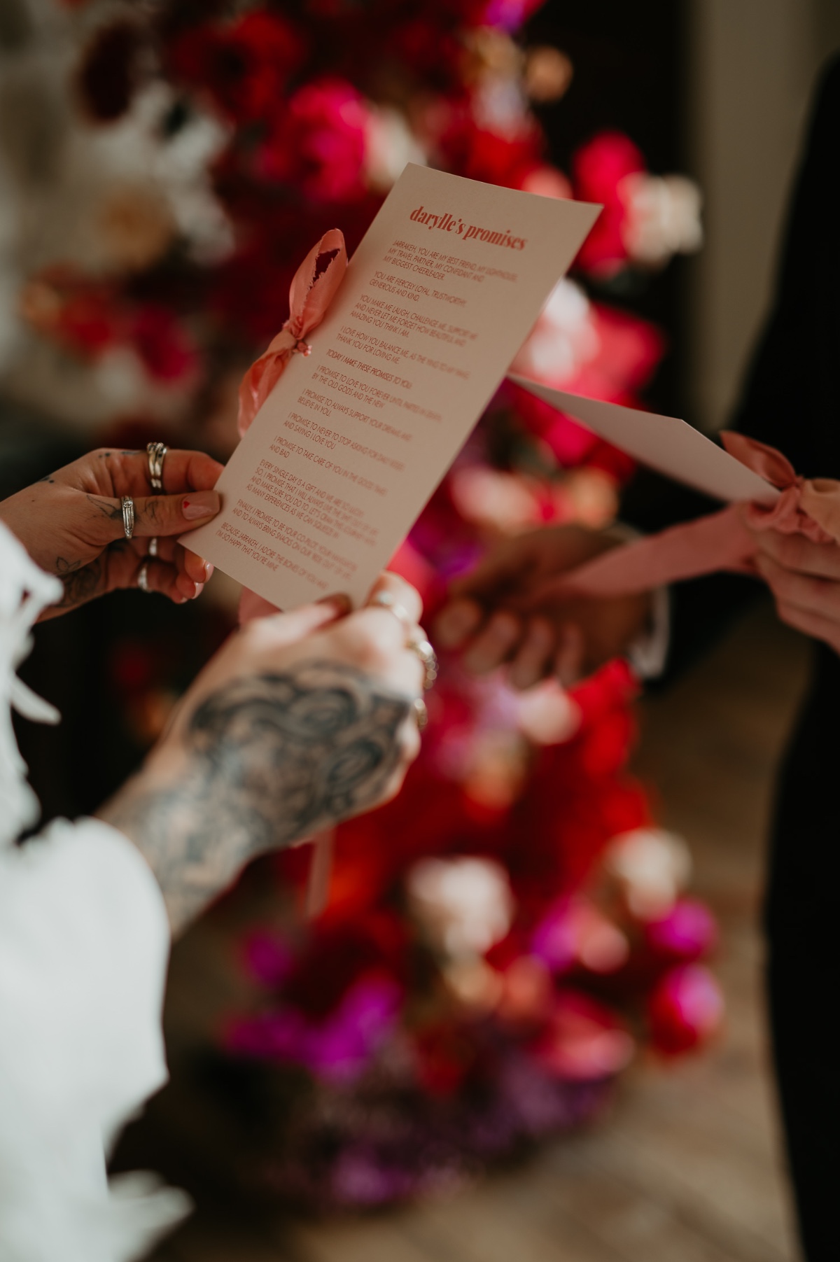 bride and groom custom vow books