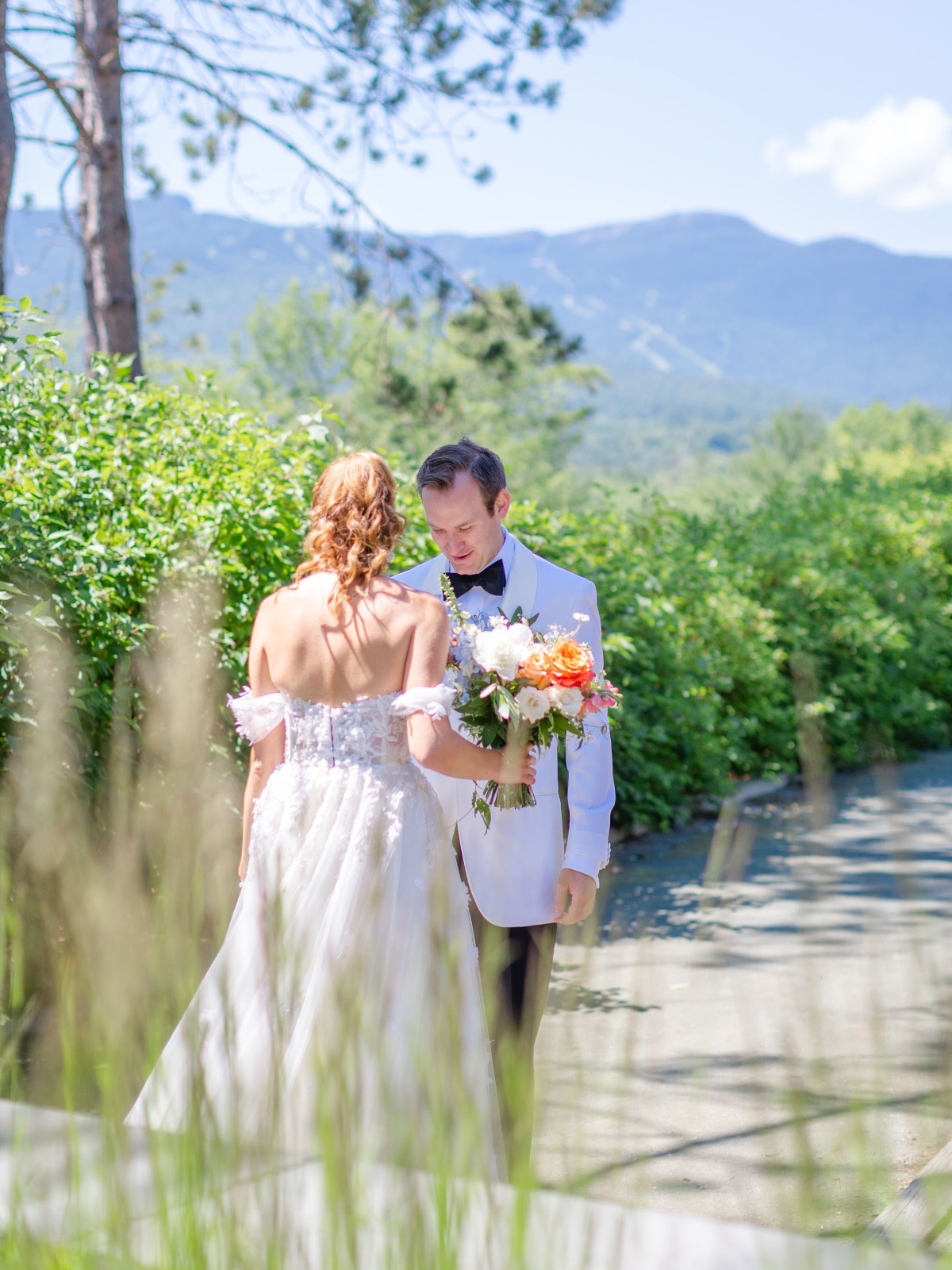 mountain-inspired wedding dress