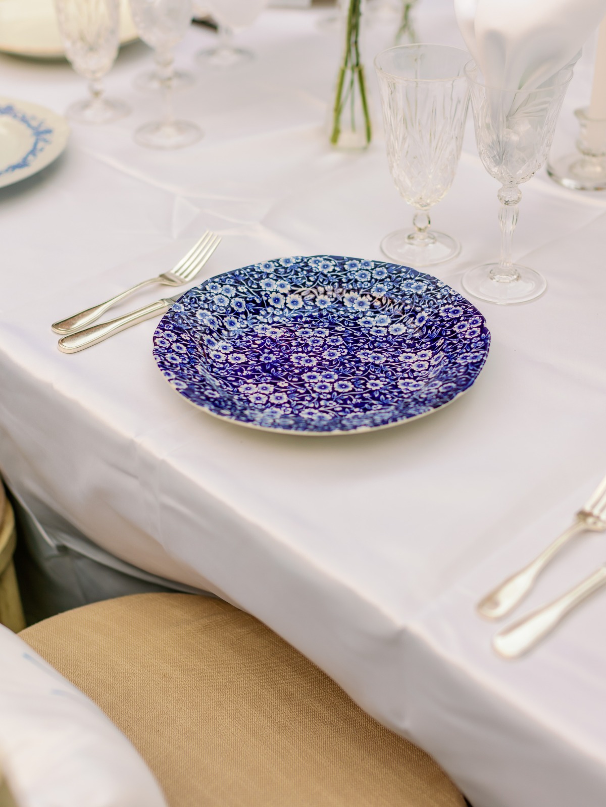 floral patterned plates
