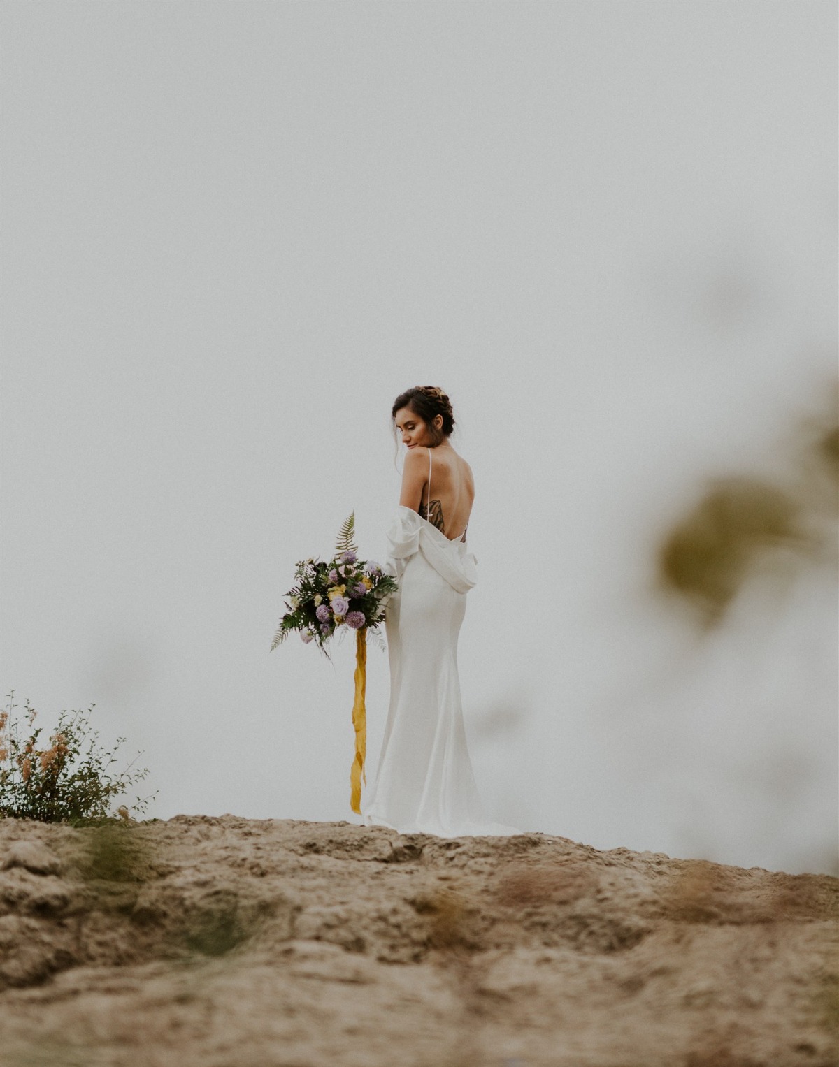 Grecian-inspired wedding dress