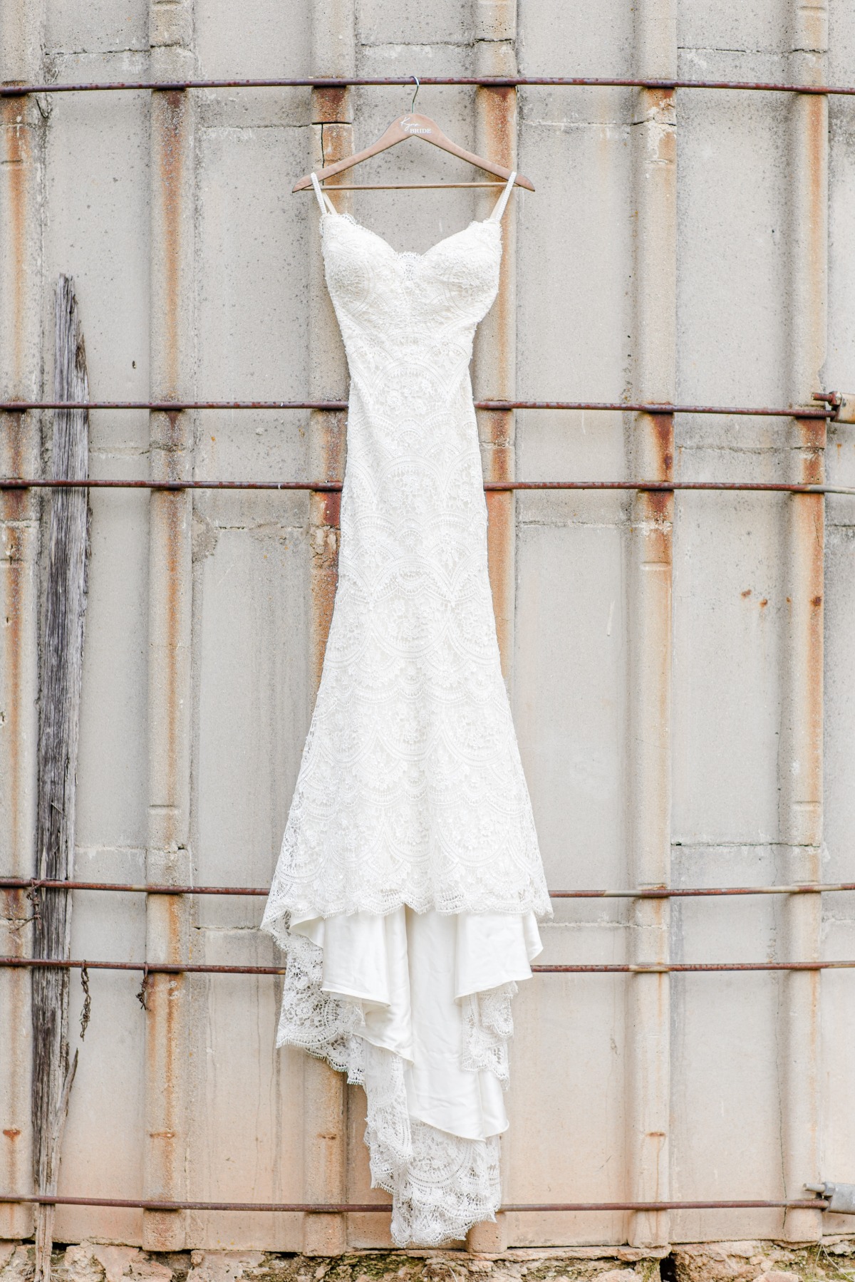 Intricate lace wedding dress