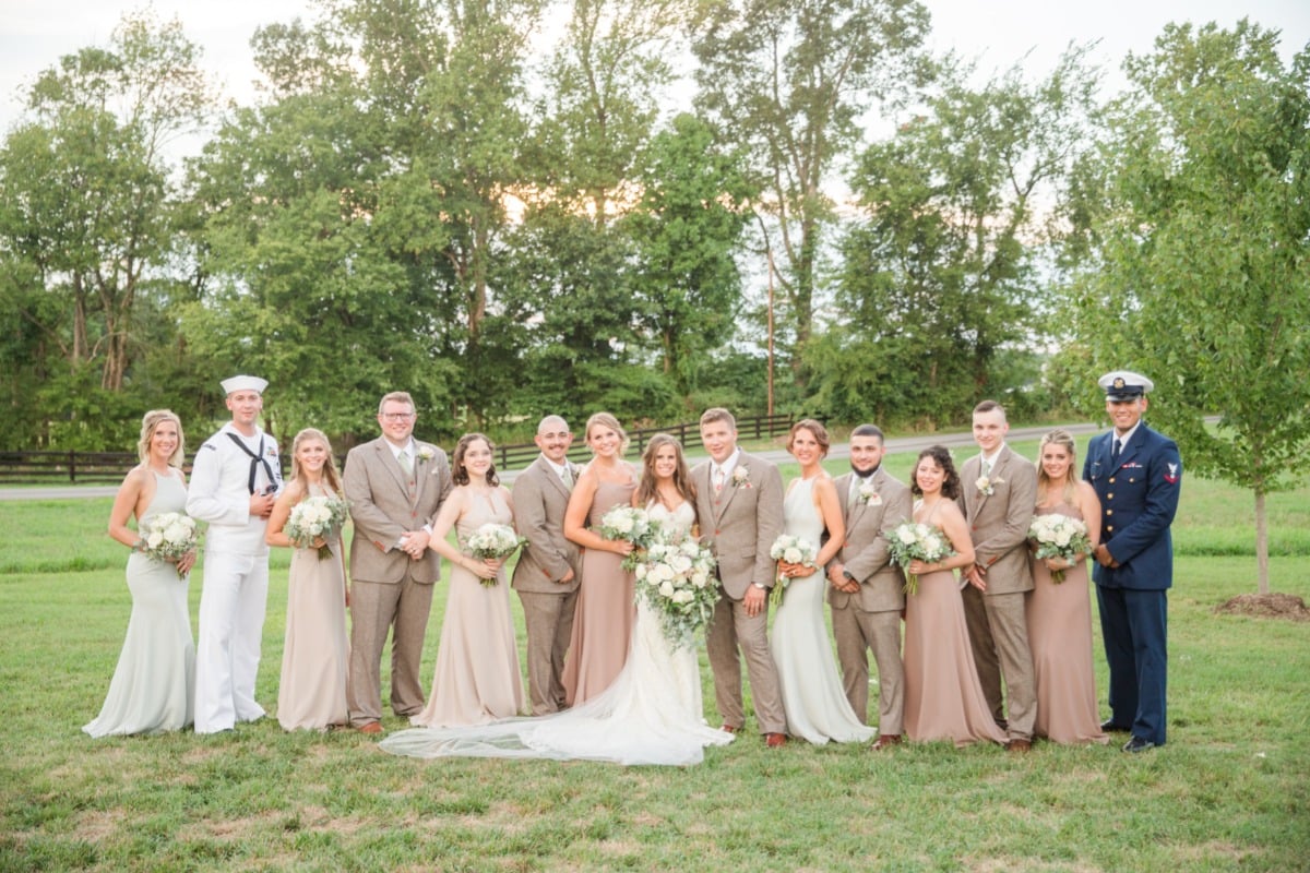 Vintage inspired bridal party 