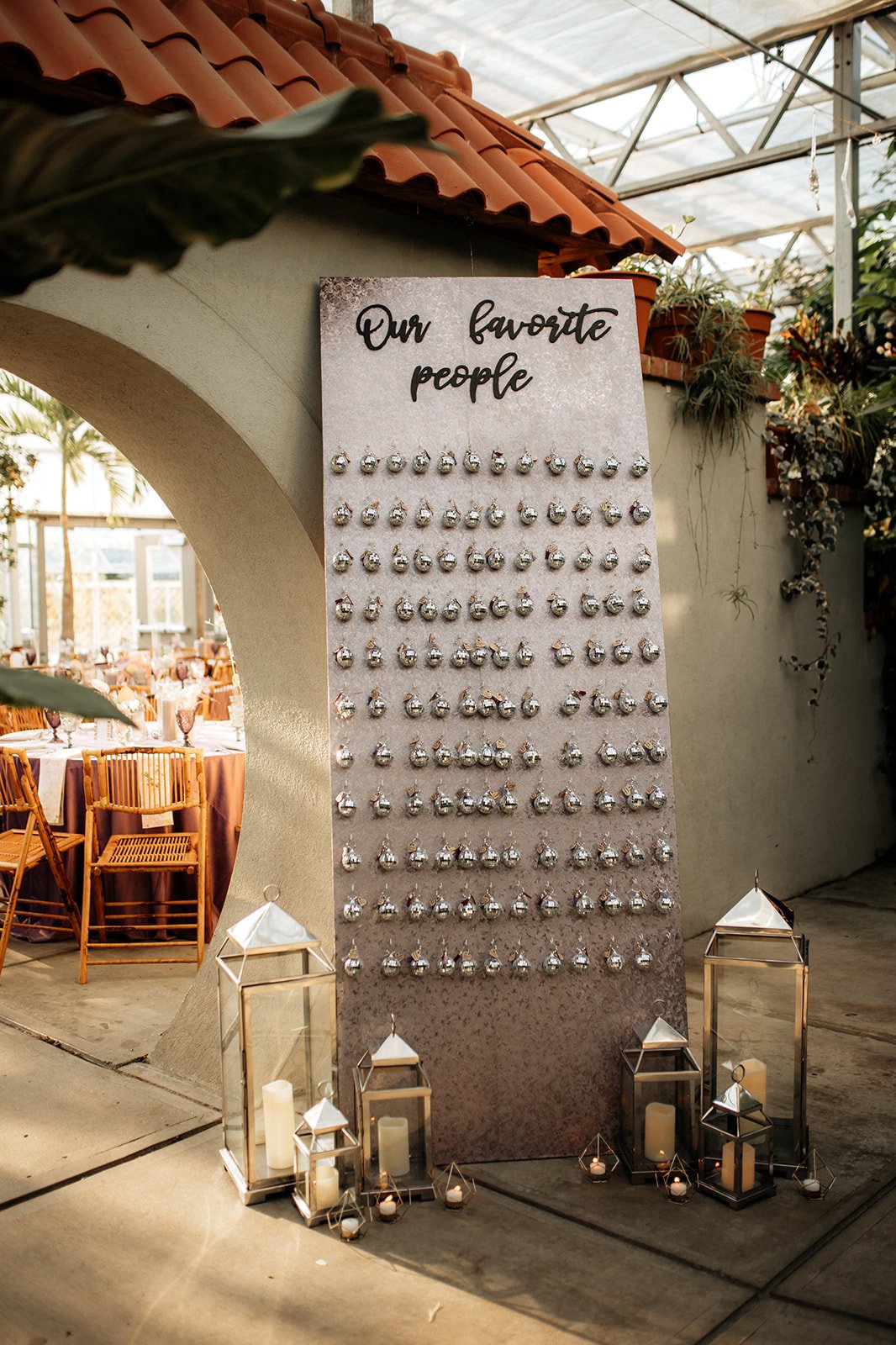 disco ball place cards