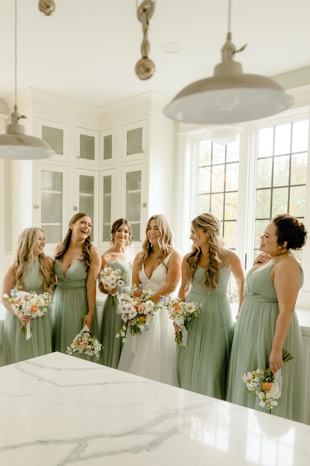 light sage green bridesmaid dresses