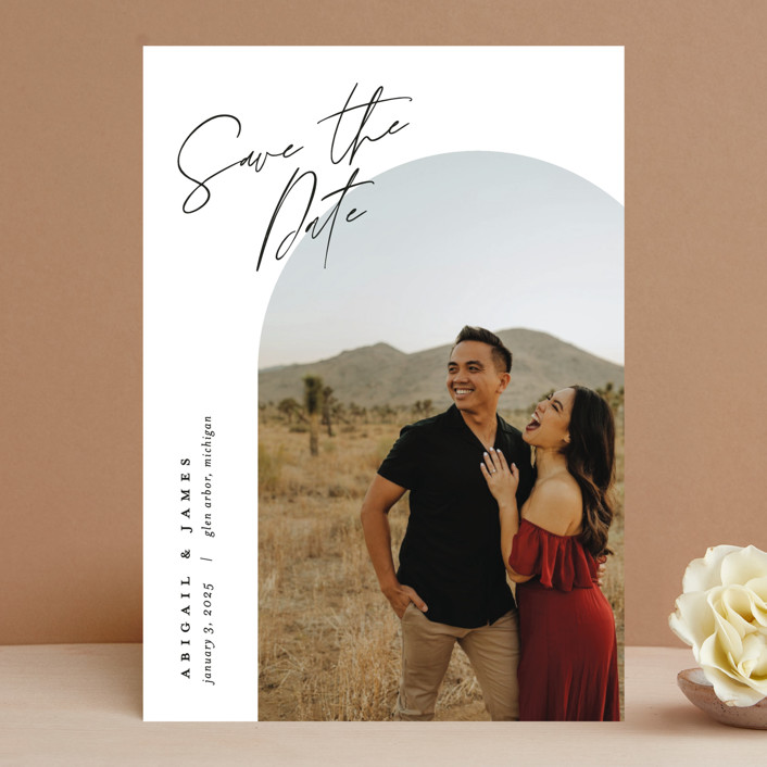 Modern save the date by Minted