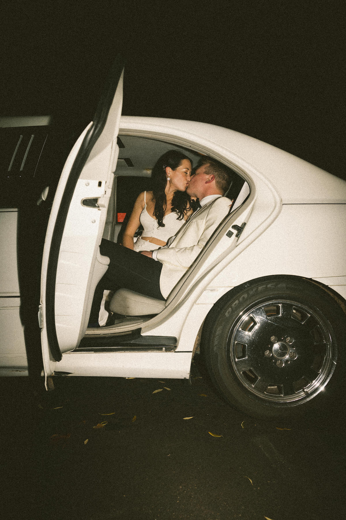 luxury wedding exit car