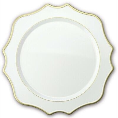 _OCCASIONS_ Wedding Party Reusable SCALLOPED Charger Plates