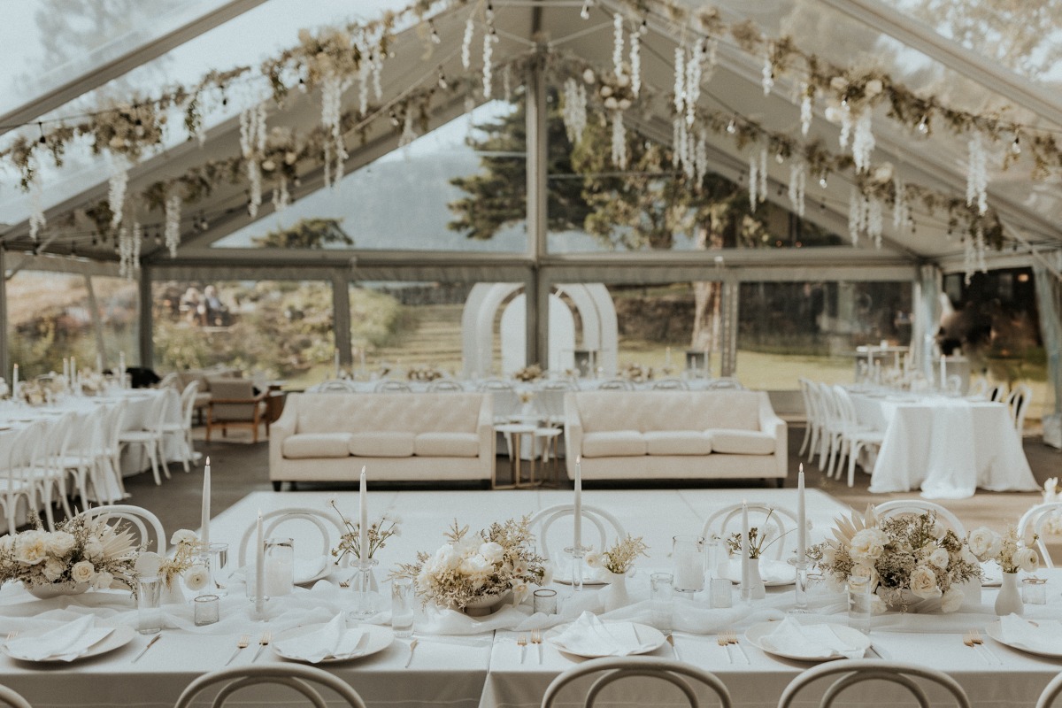 off-white wedding furniture
