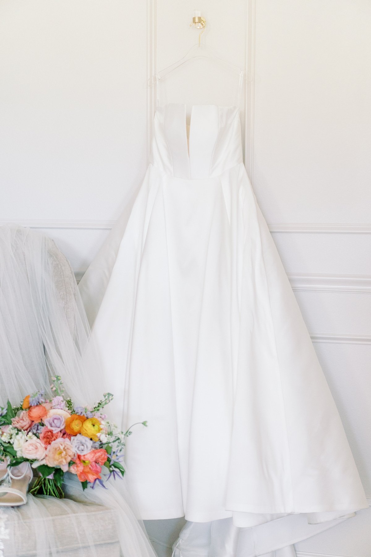 classic silk wedding dress