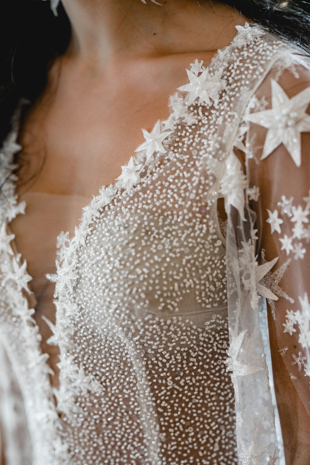 wedding dress with stars