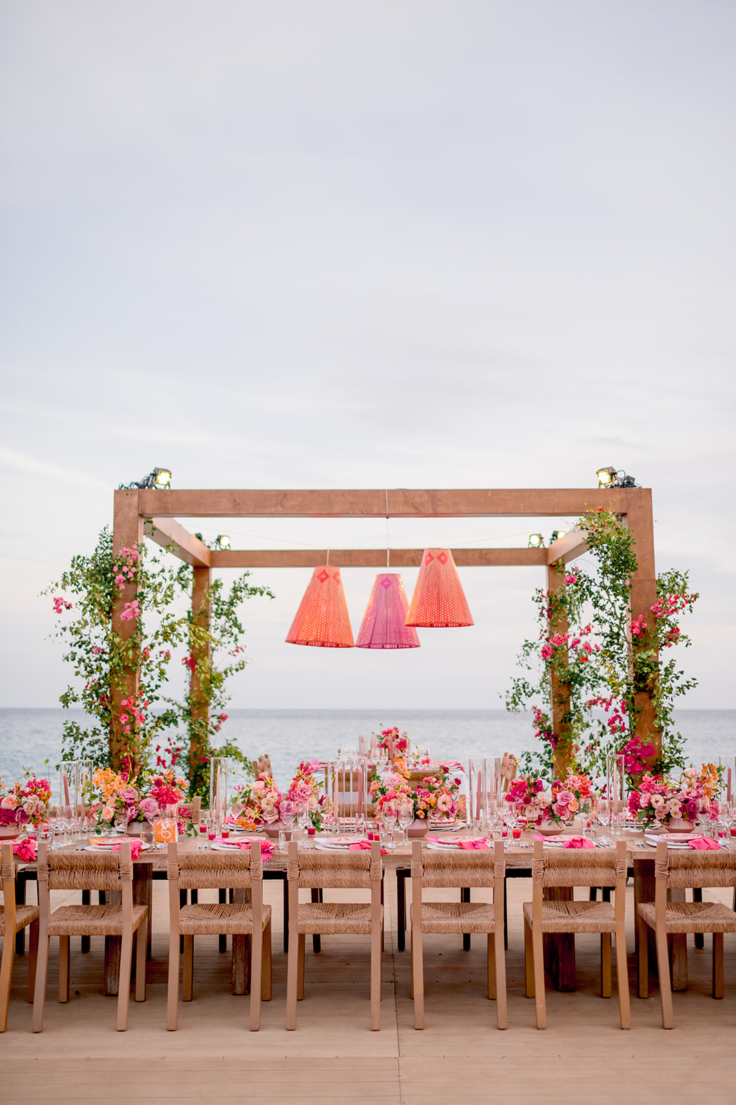 Symmetrical mod tropical wedding