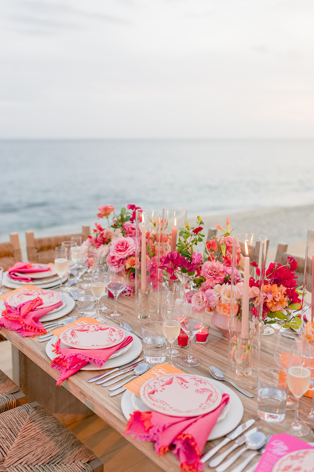 Bright pink Mexican inspired wedding