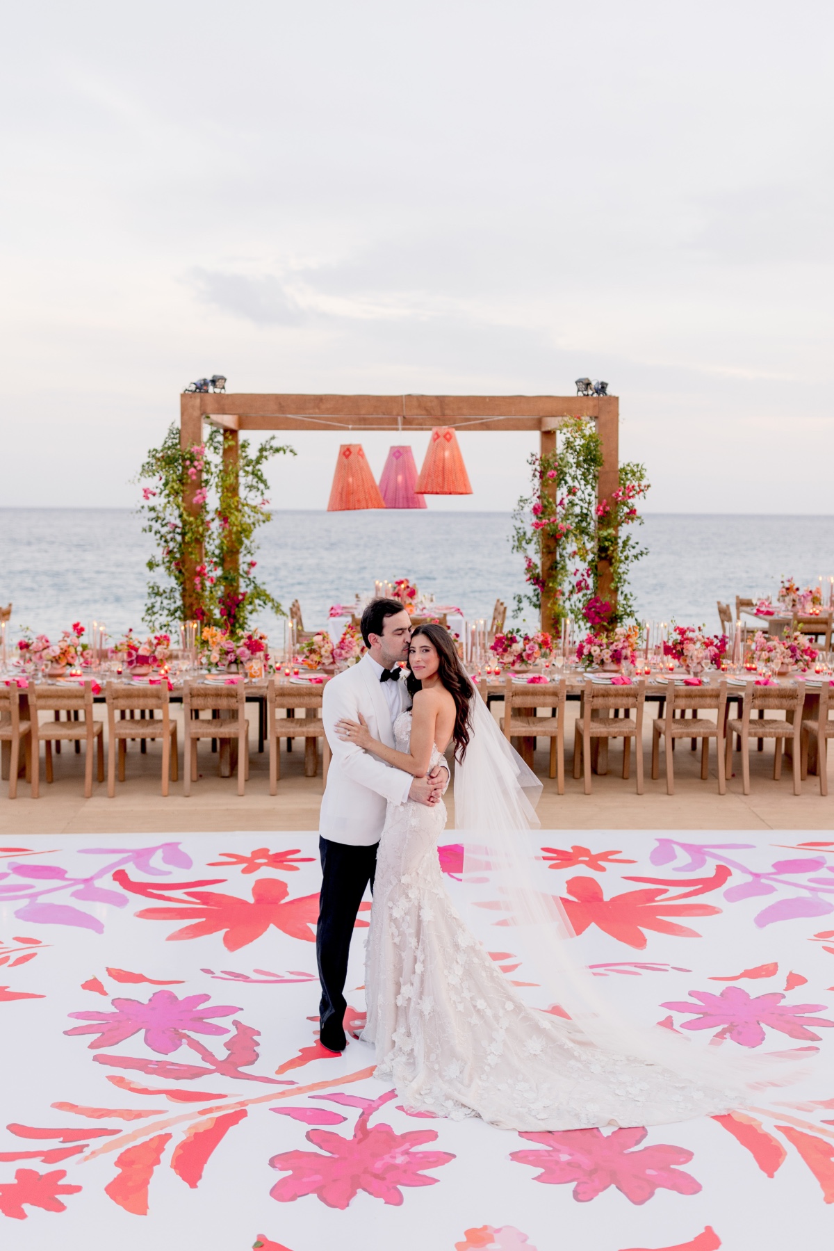 Colorful destination wedding in Cabo
