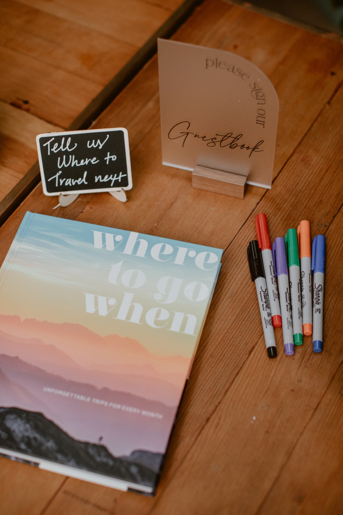 wedding guestbook for couples who love to travel