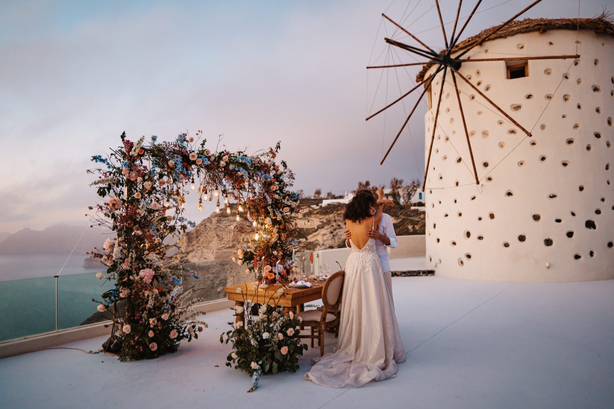 off-white wedding dress for elopement