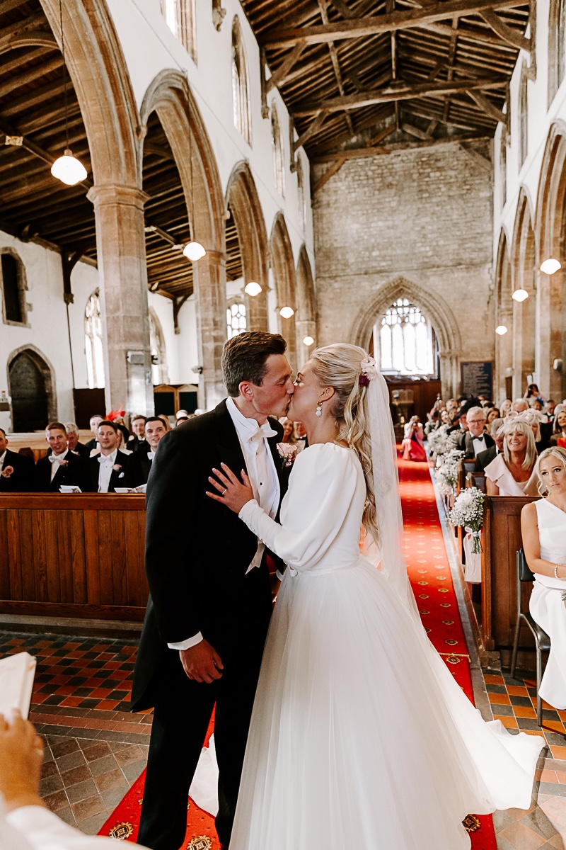 first kiss church wedding ceremony