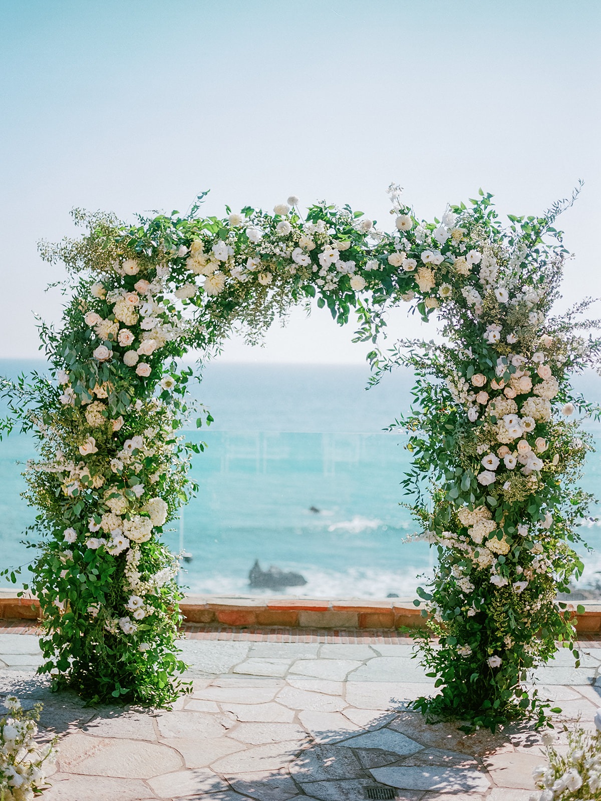 large square floral arch