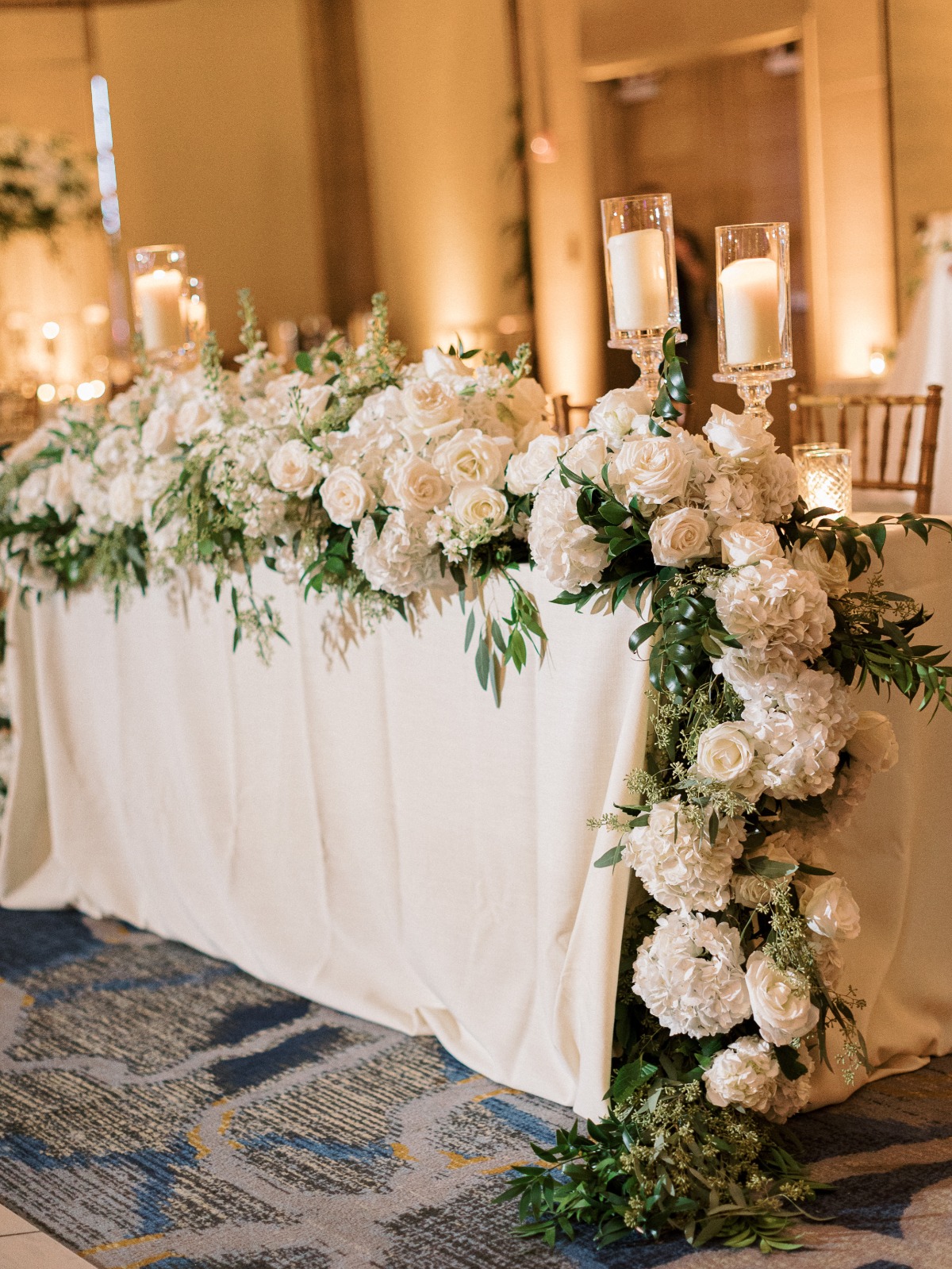 flower garlands for wedding reception