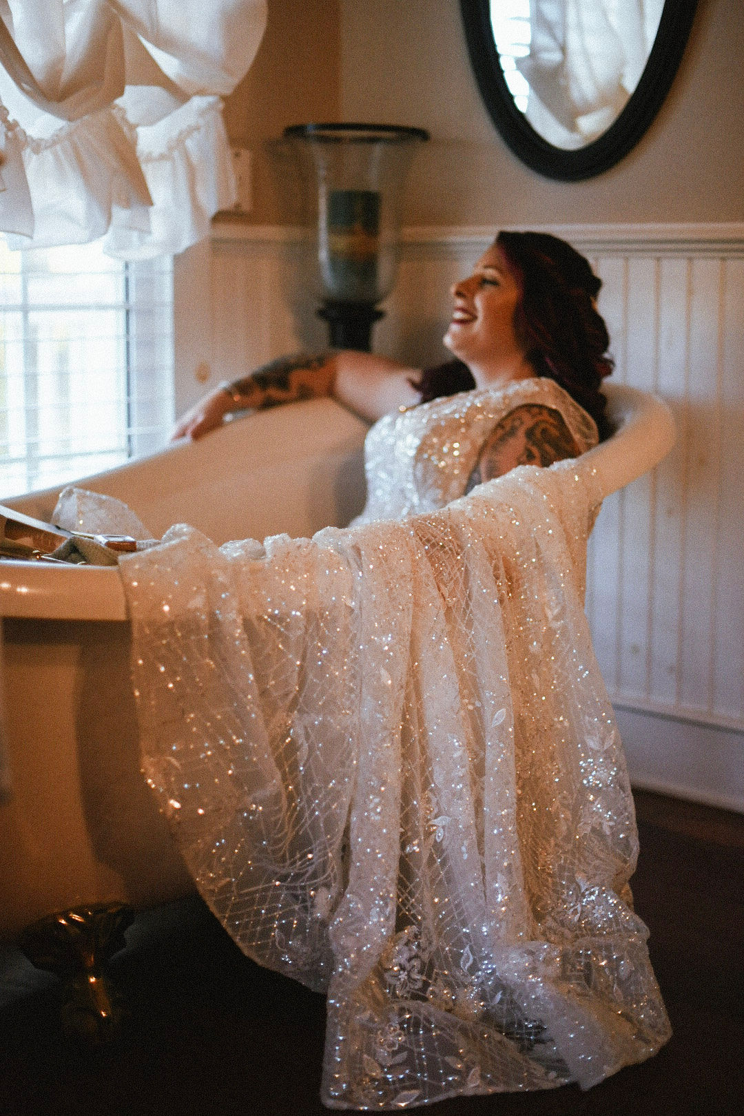 glittery wedding dress