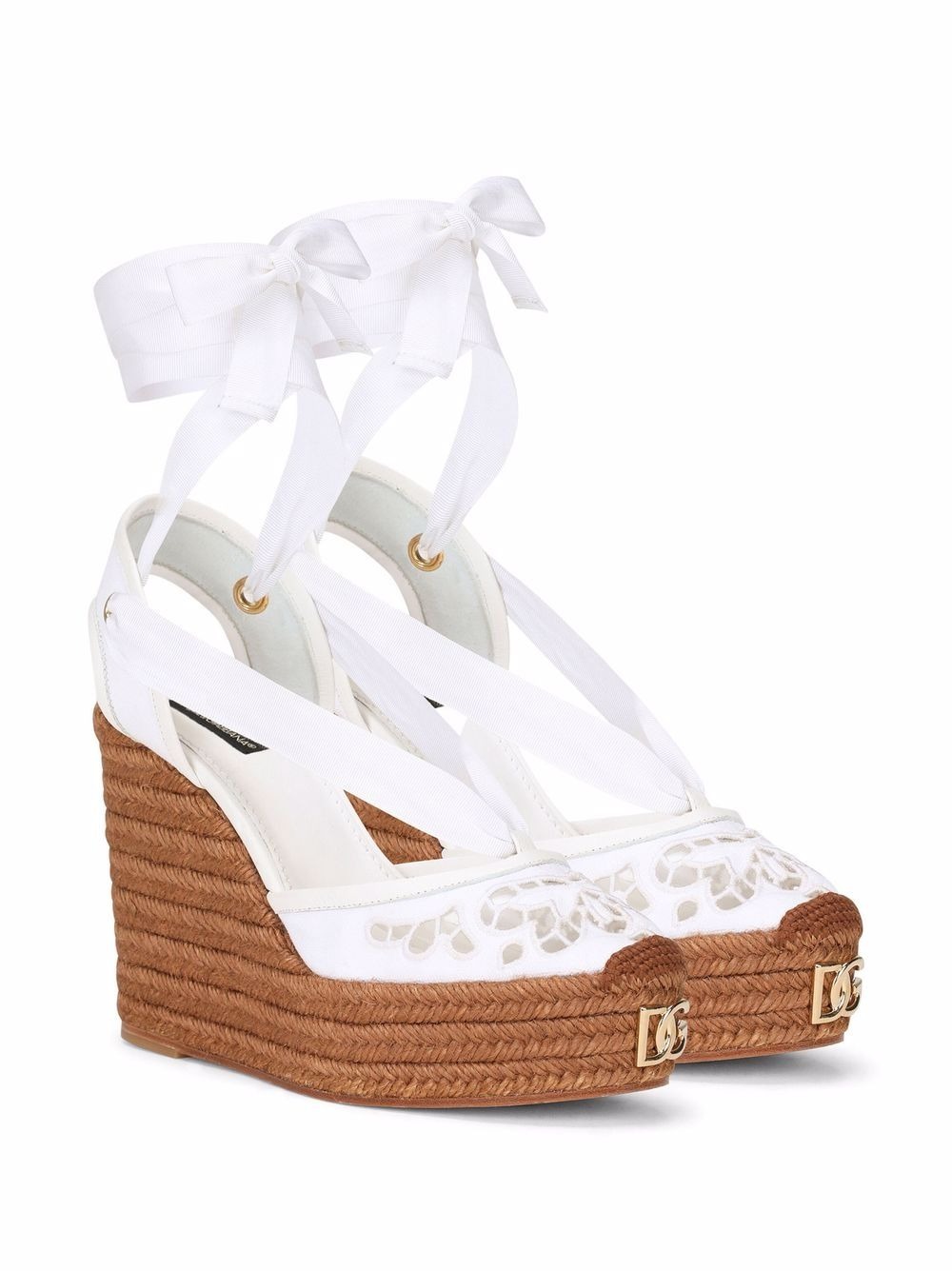 espadrille wedges with lace up ties for outdoor wedding