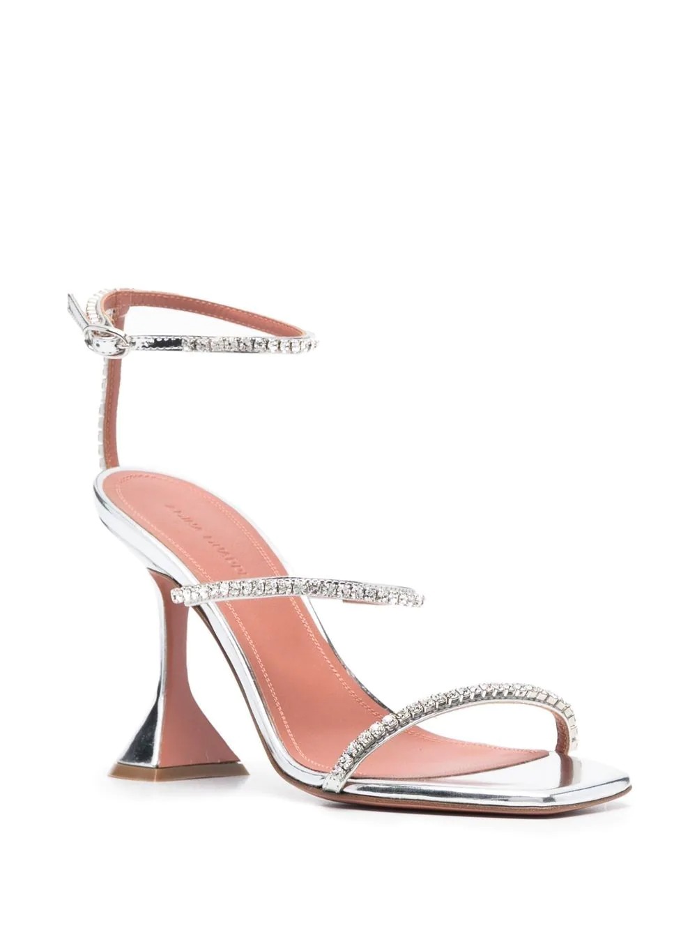 metallic strappy sandals perfect for an outdoor wedding