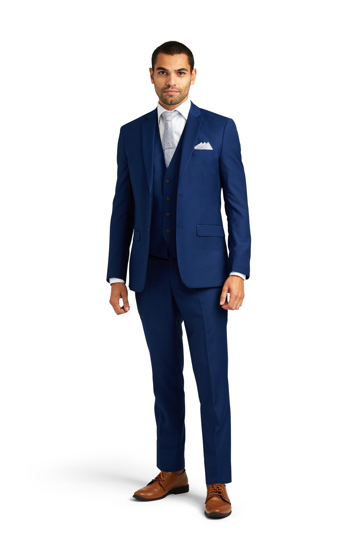 Cobalt blue stretch wedding suit from Stitch & Tie