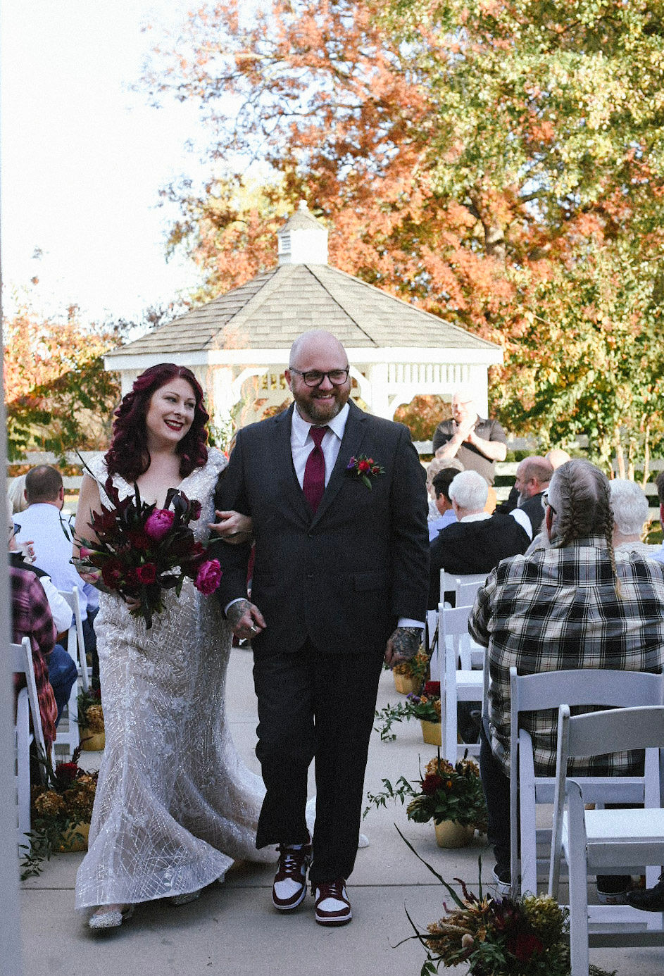 outdoor fall wedding ceremony