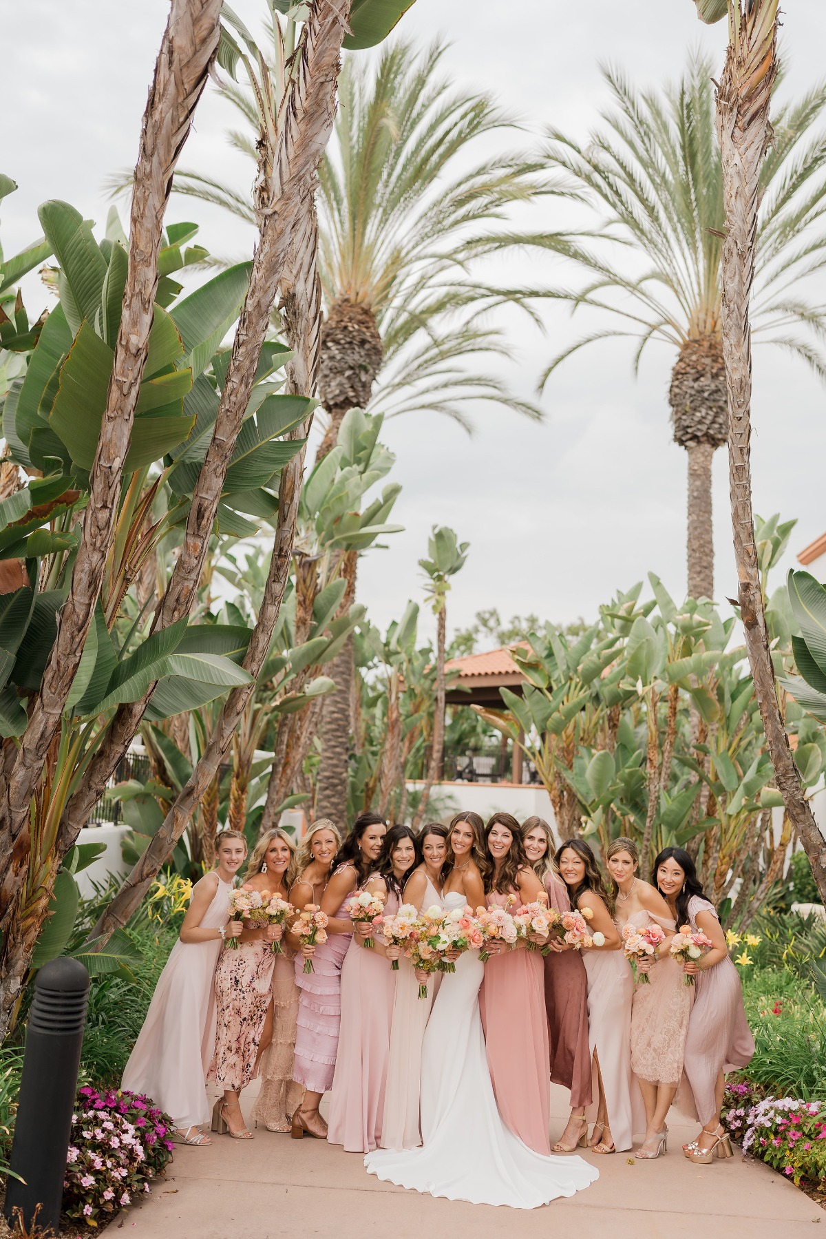 California beach resort bridesmaids
