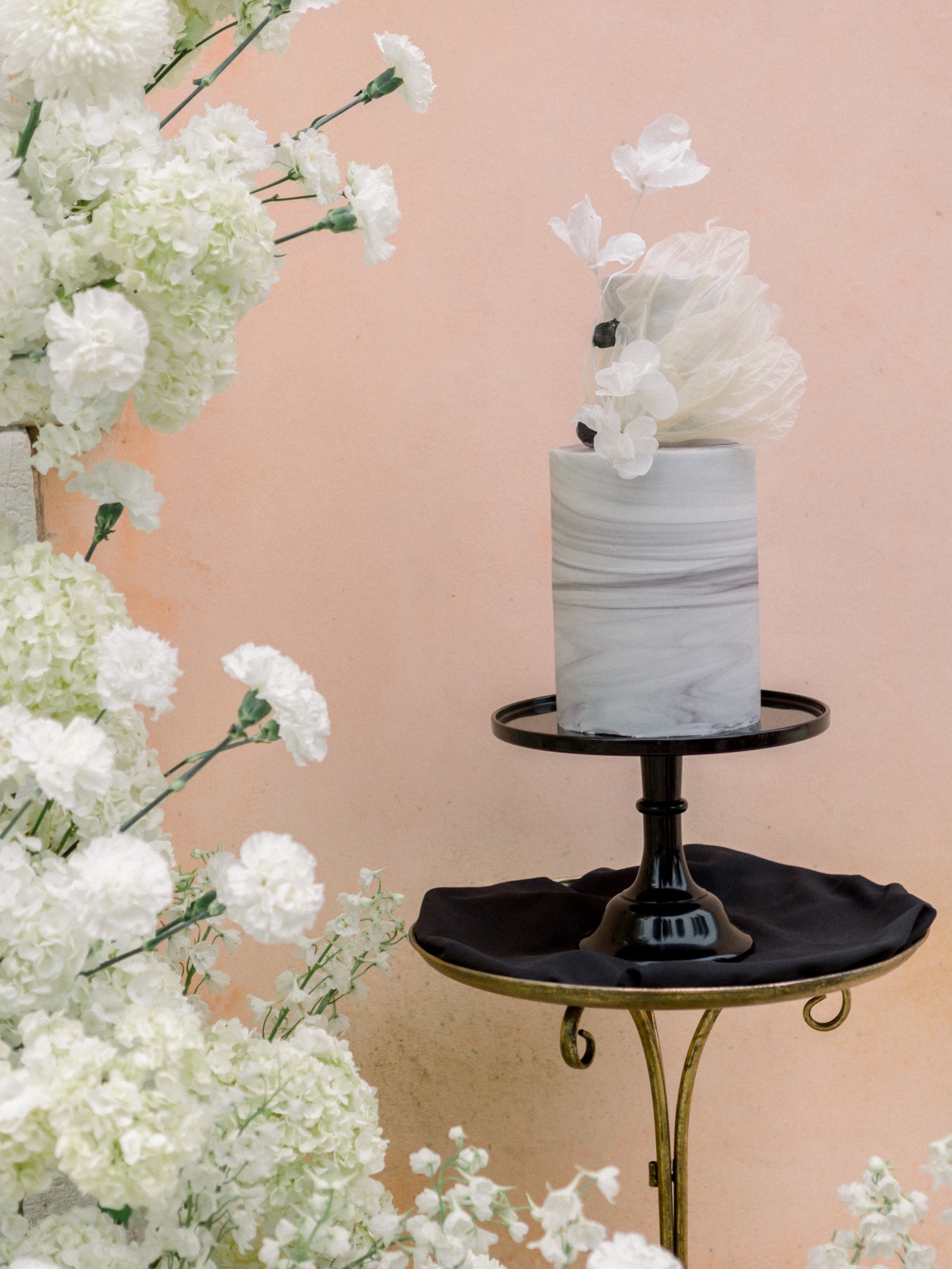 grey wedding cake designed by the Cake Boutique