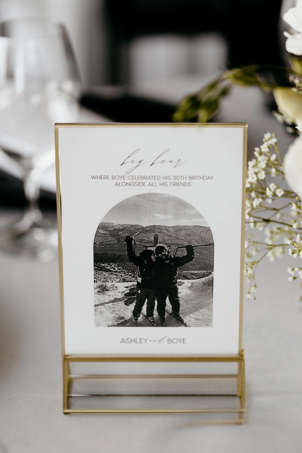 custom table numbers with photos
