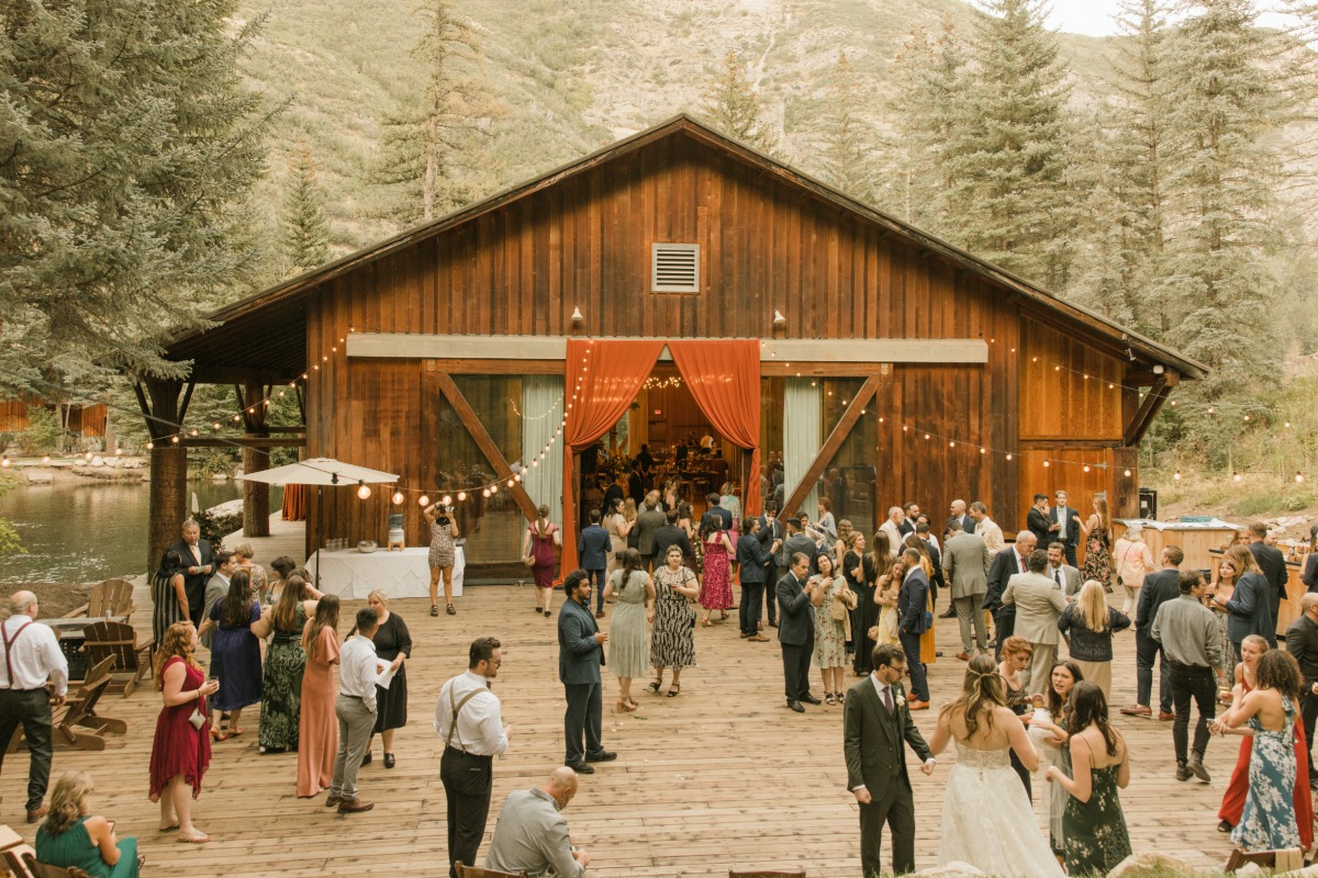 beautiful mountain barn wedding