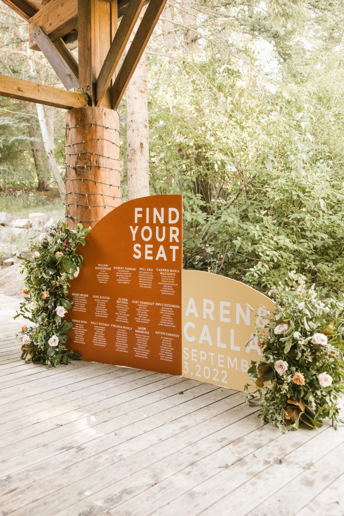 modern arched seating charts