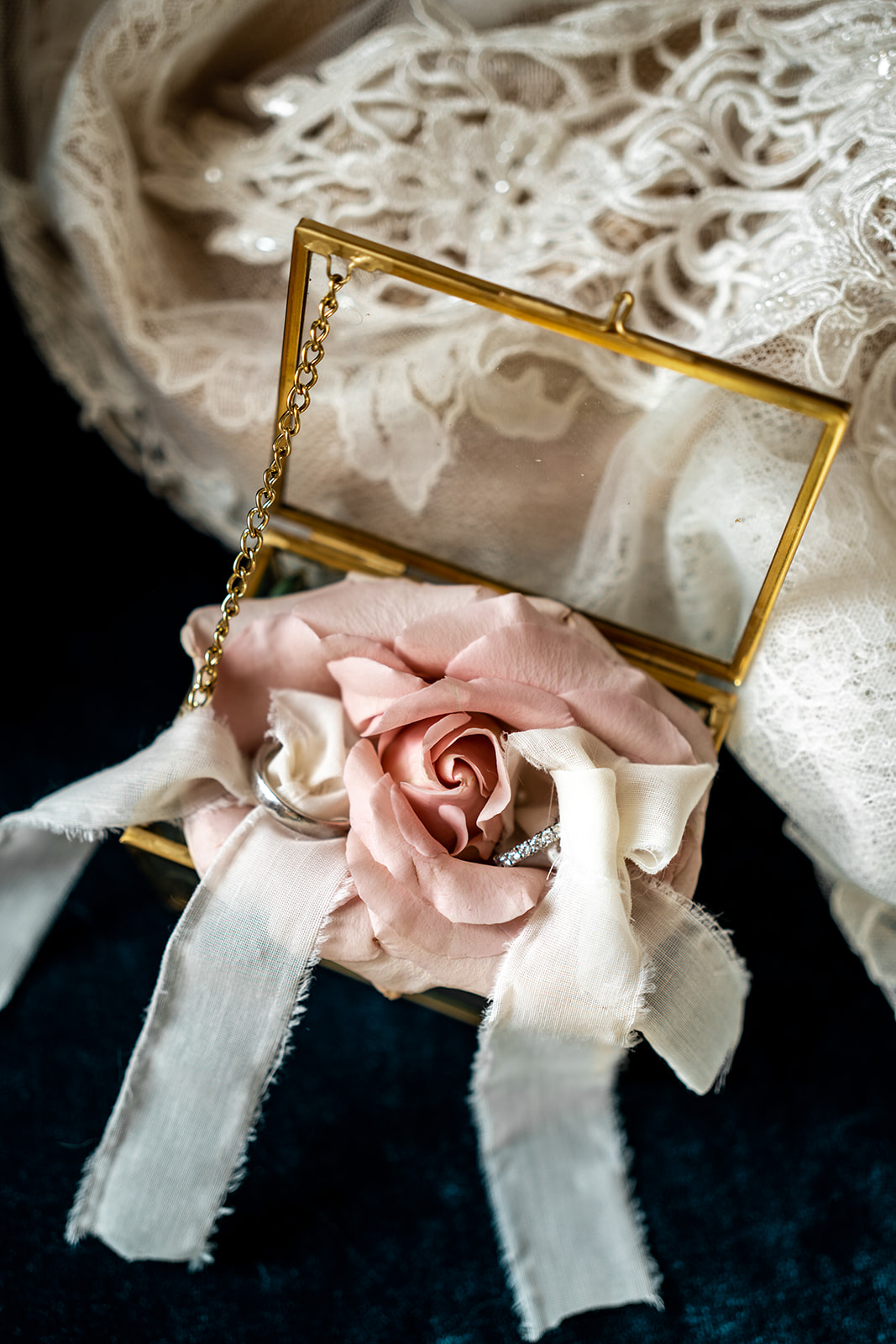 Blush rose and wedding ring details