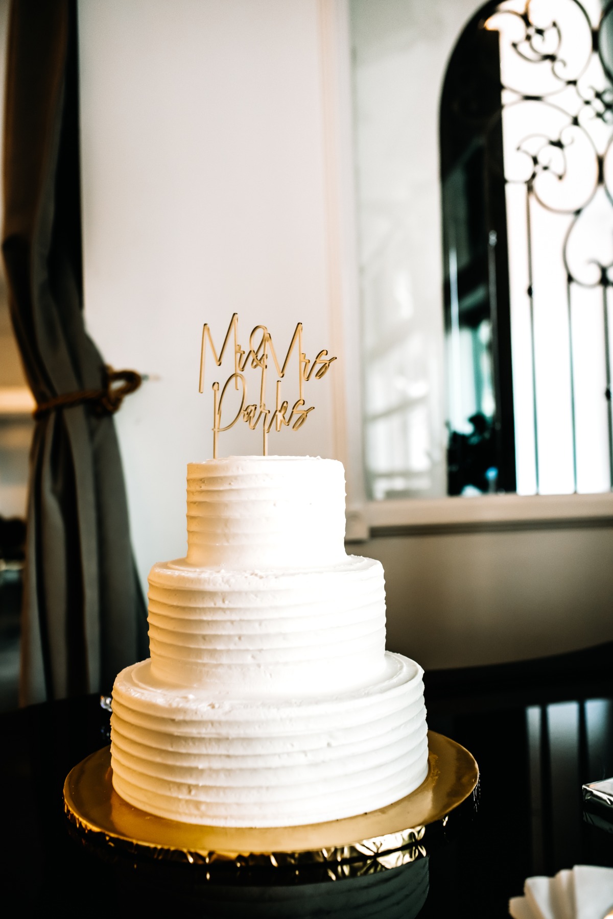 custom gold wedding cake topper