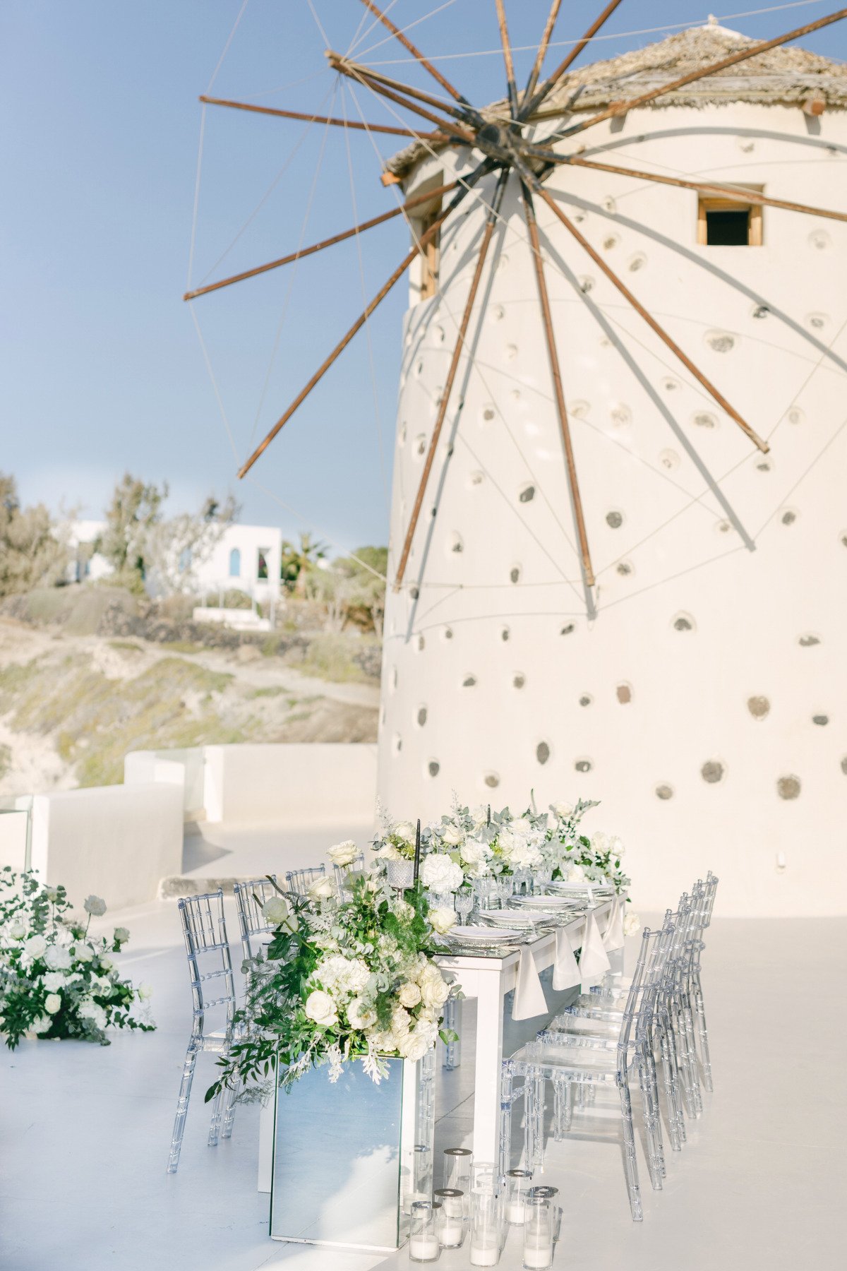 Greek windmill wedding venue