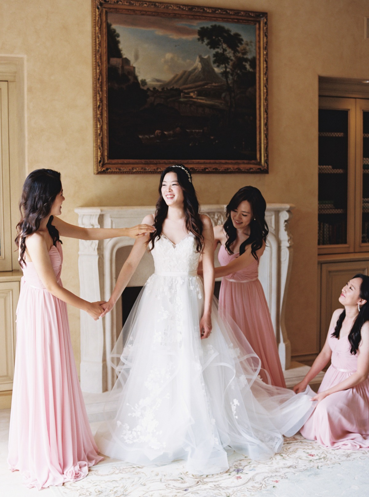 pink bridesmaid dresses