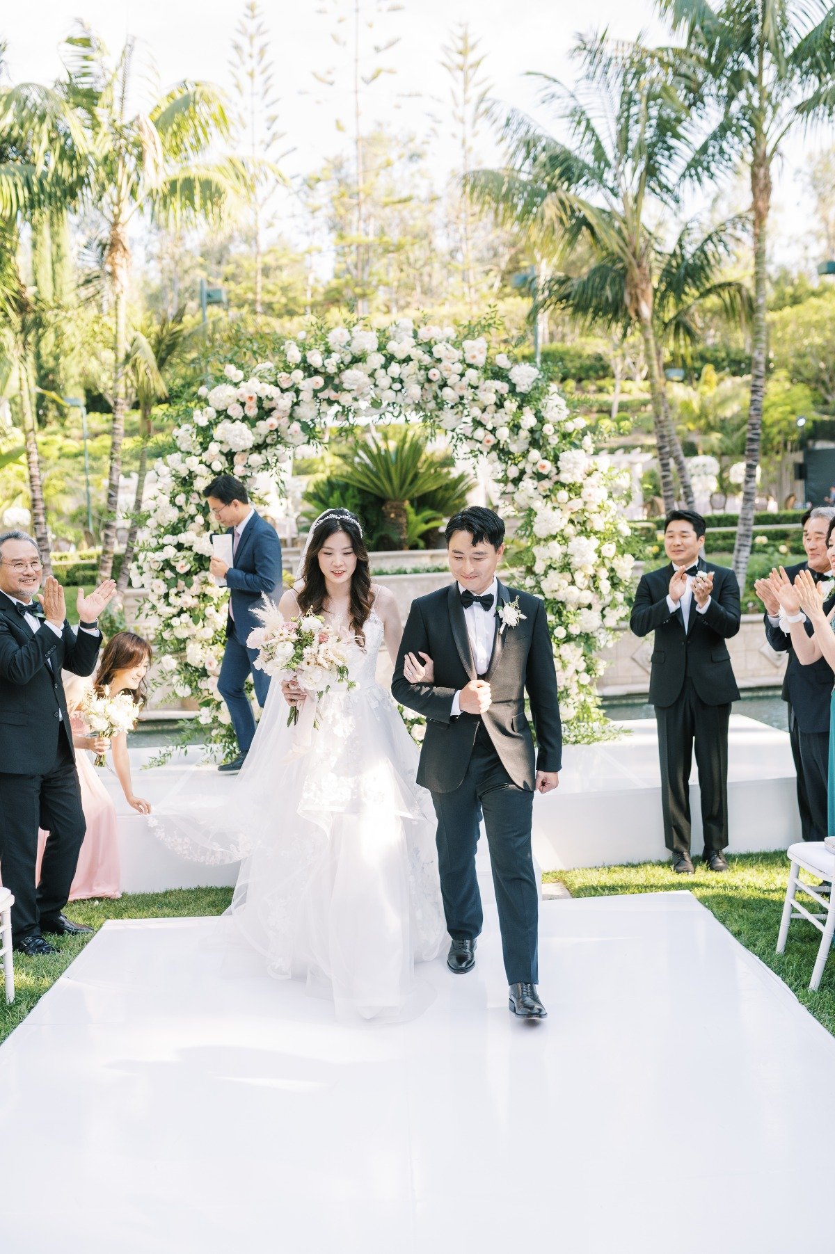 how to repurpose the ceremony floral arch
