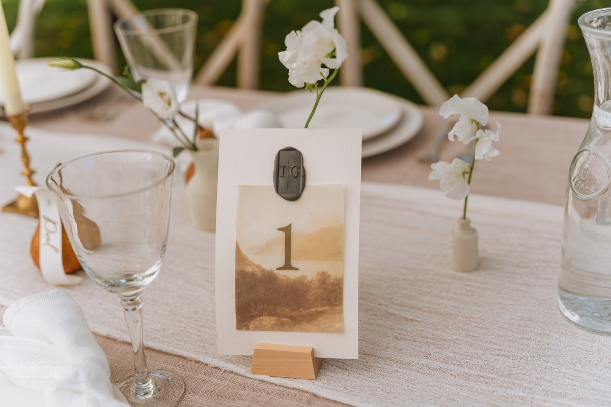Watercolor table numbers