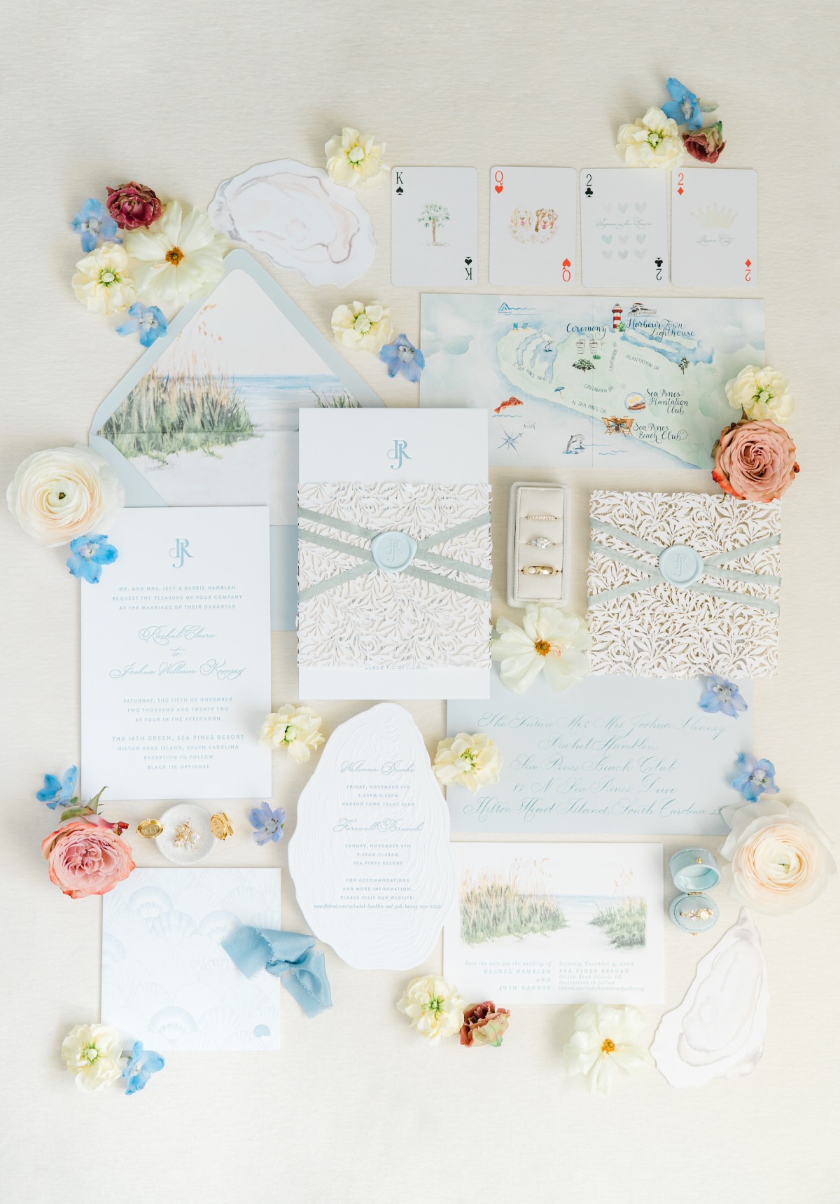 wedding stationery with custom details