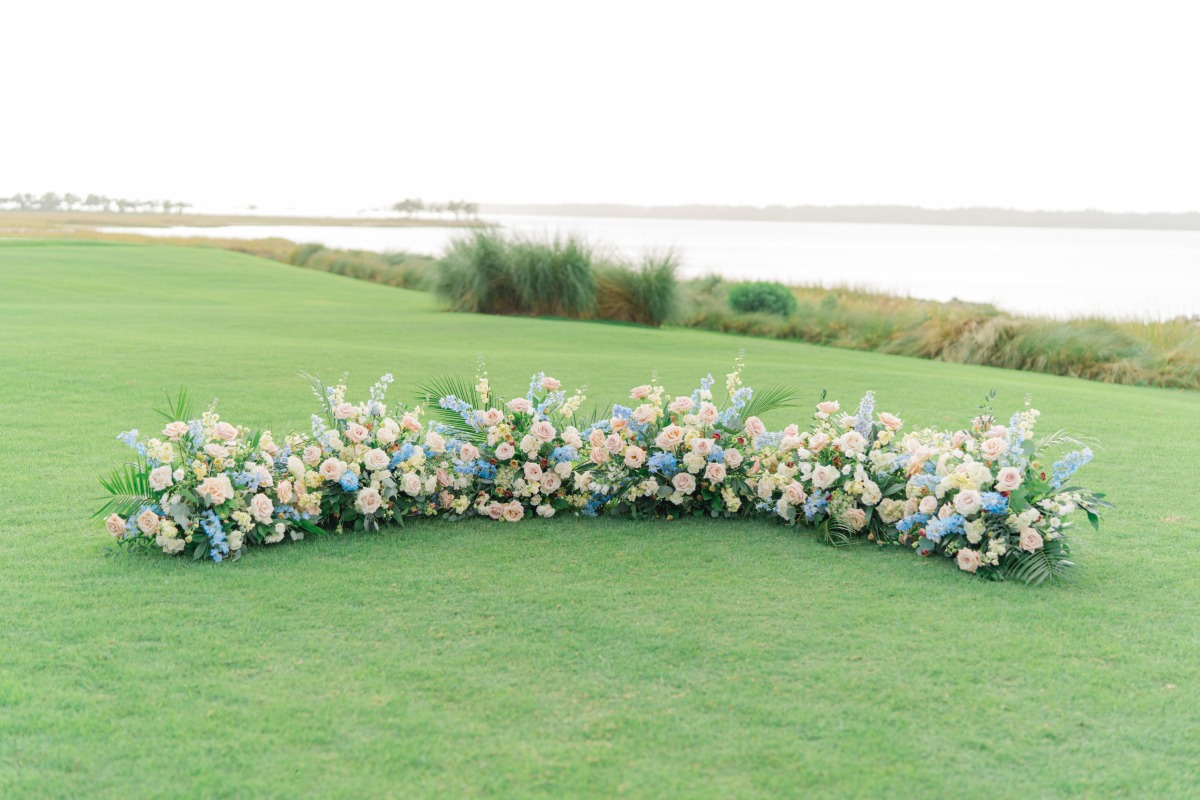 wedding ceremony flower arc