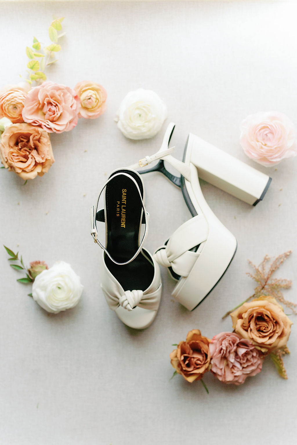 platform Sain Laurent sandals for wedding shoes